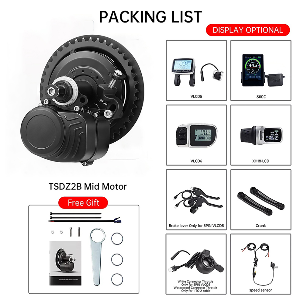 Tongsheng TSDZ2B BB 120mm 100m - High Torque Brushless Mid Motor Kit incelemesi ve fiyatı